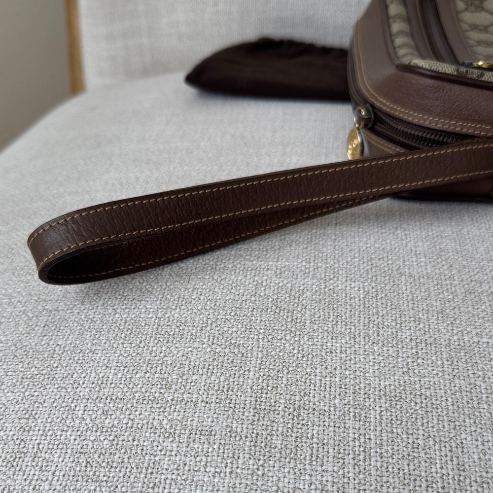 Gucci Brown coated canvas vintage wristlet clutch - Picture 10 of 17